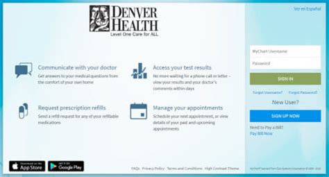 com or www. . Denver health my chart